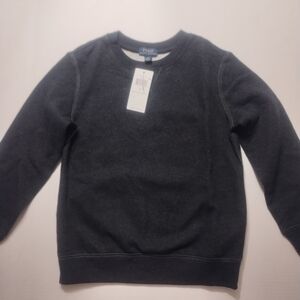 Polo Ralph Lauren Boys Dark Gray Crewneck Sweatshirt Size 7 New